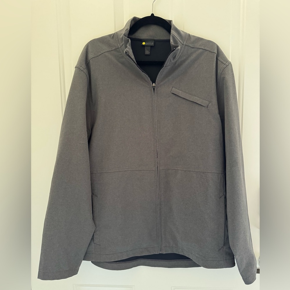 Zella Gray Lightweight Jacket Mock Neck